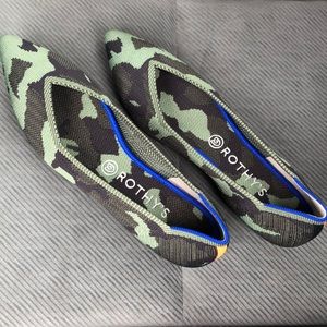 Rothy’s Olive Camo Shoes. Model 002. Size 10.5